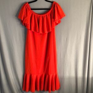 Lularoe Burnt Orange Cici Flouncy Dress